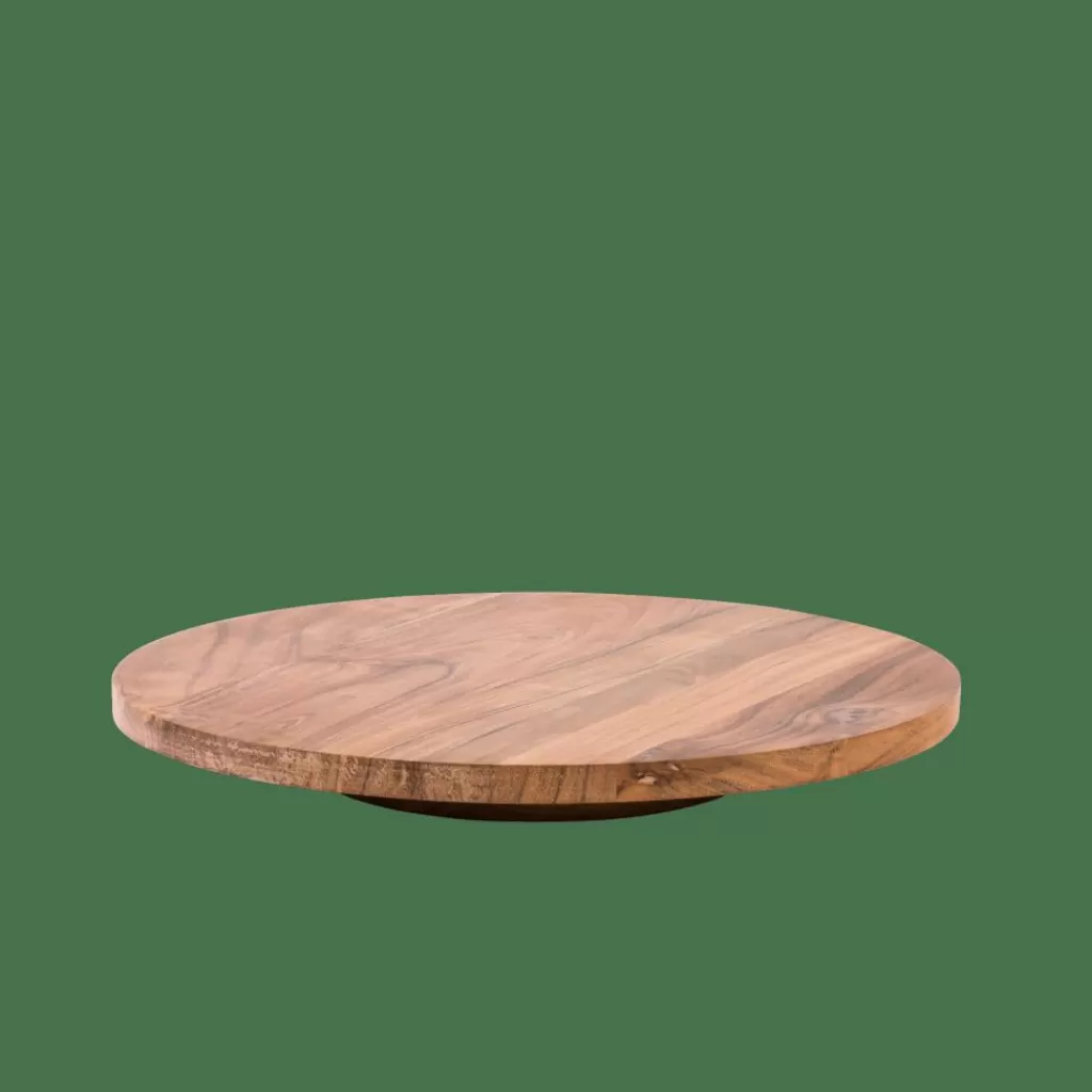 Clearance ACACIA Bandeja Giratoria Natural Fuentes Para Servir
