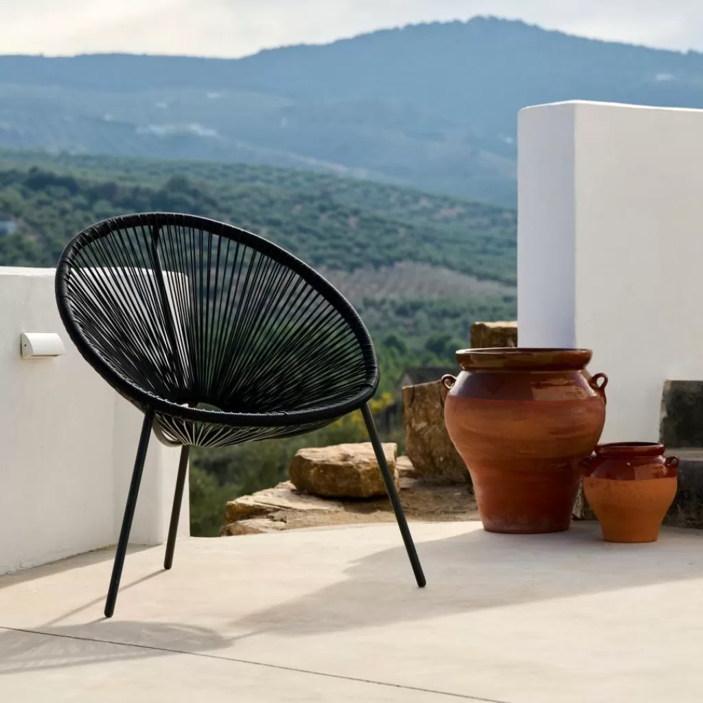 Cheap ACAPULCO Silla Lounge Negro Sillas Lounge