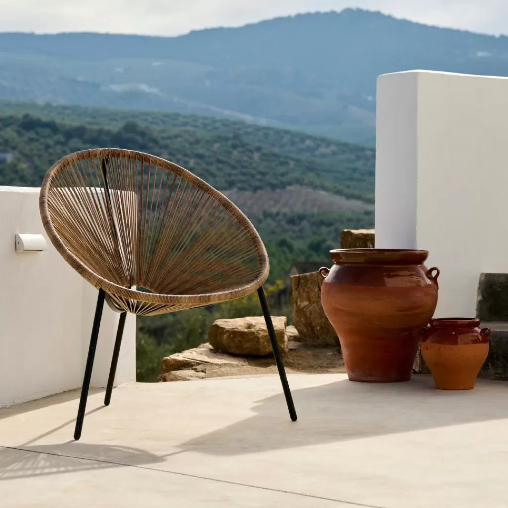Shop ACAPULCO Silla Lounge Negro, Natural Sillas Lounge