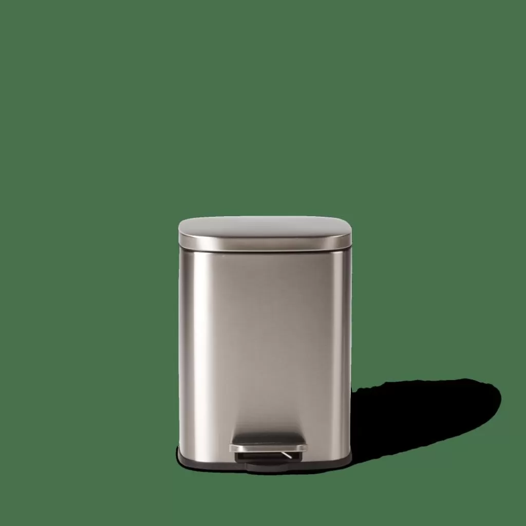 Best Sale ADELE Cubo Con Pedal 12L Plateado Cubos De Basura | Papeleras