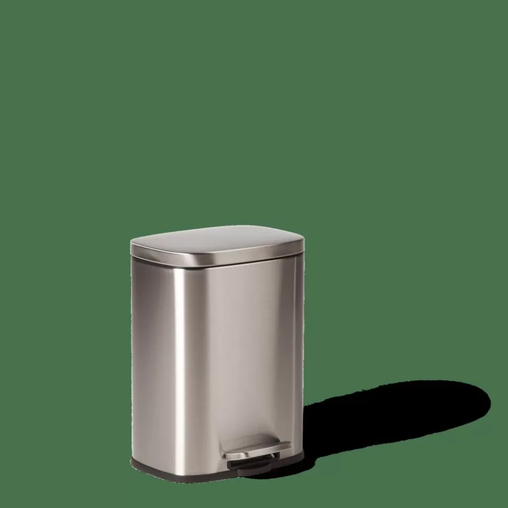 Best Sale ADELE Cubo Con Pedal 12L Plateado Cubos De Basura | Papeleras