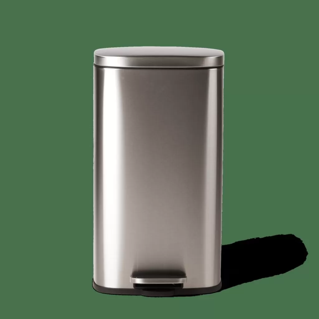 Outlet ADELE Cubo Con Pedal 30L Plateado Cubos De Basura | Papeleras