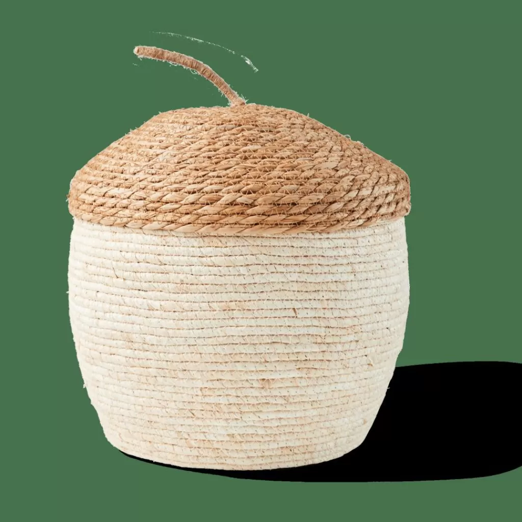 Best Sale ALVIN Cesta De Almacenaje Con Tapa Marrón, Natural Cestas De Almacenaje | Otoño