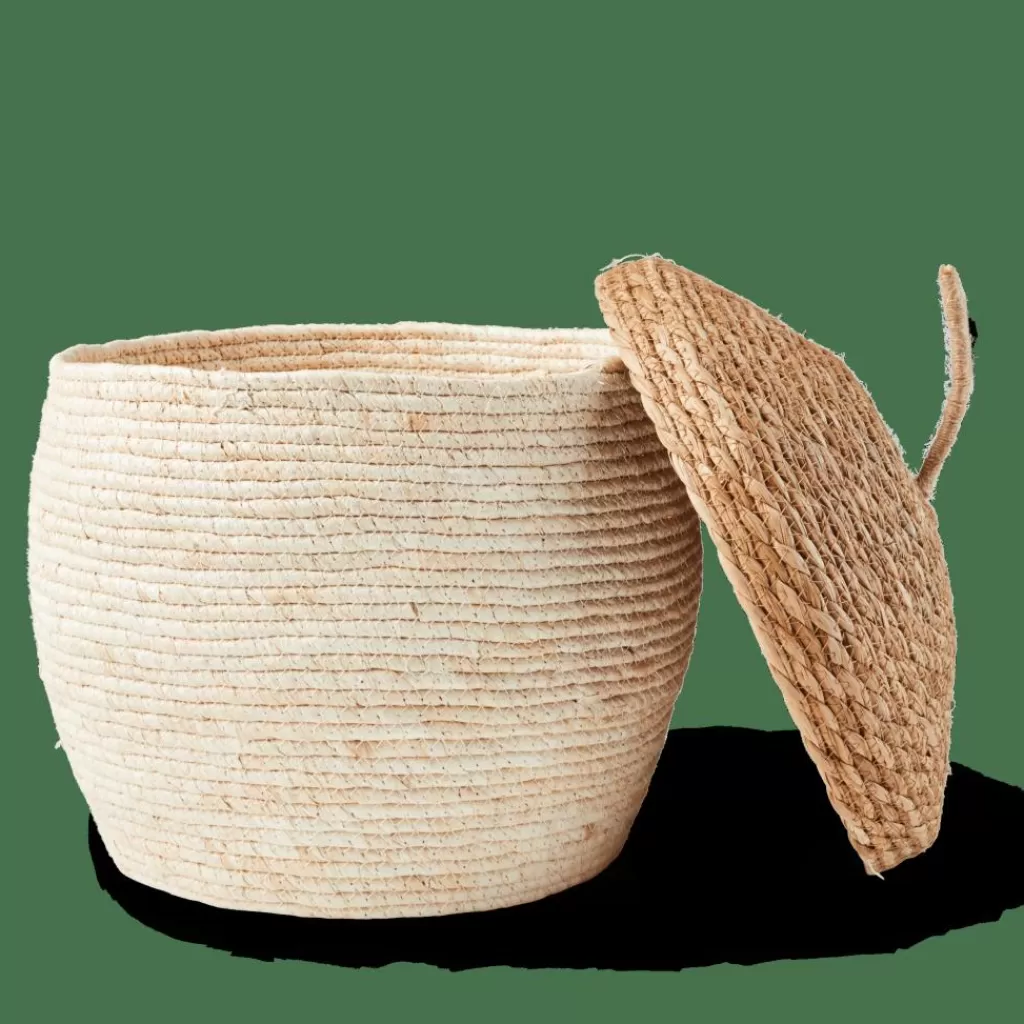 Best Sale ALVIN Cesta De Almacenaje Con Tapa Marrón, Natural Cestas De Almacenaje | Otoño