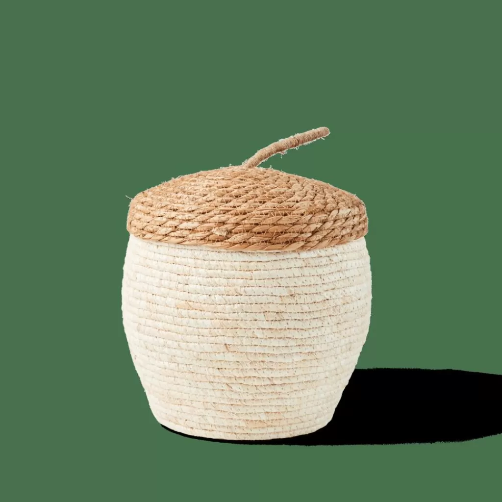 Cheap ALVIN Cesta De Almacenaje Con Tapa Marrón, Natural Cestas De Almacenaje | Otoño