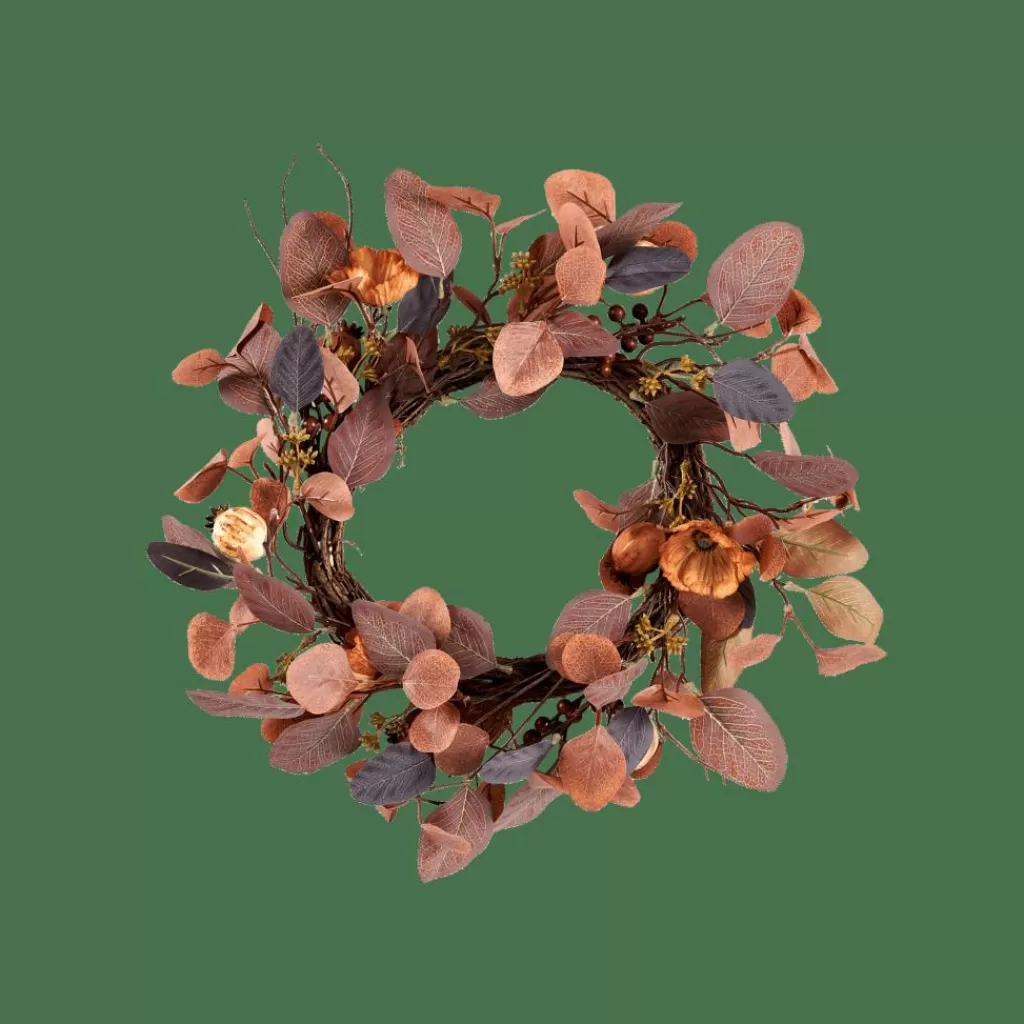 Shop AUTUMN Corona De Hojas Marrón Decoracion Colgante | Otoño
