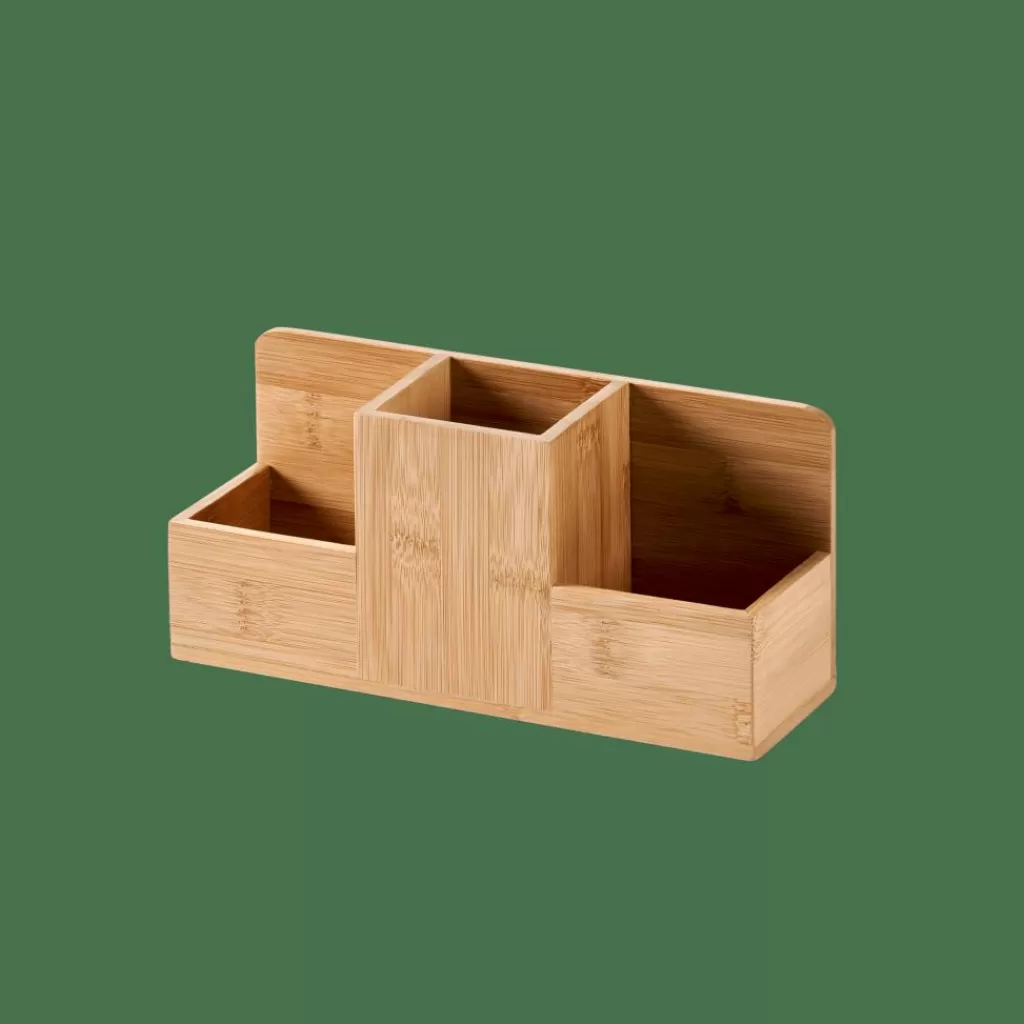 Clearance BAMBOO Cubilete/bolígrafos Natural Cajas De Almacenamiento