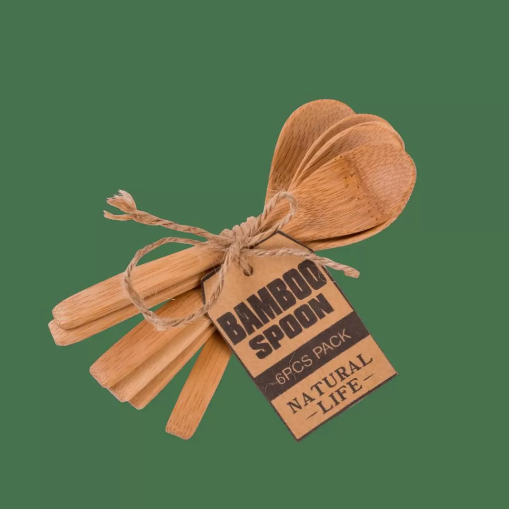 Best BAMBOO Cucharillas Juego De 6 Natural Juegos