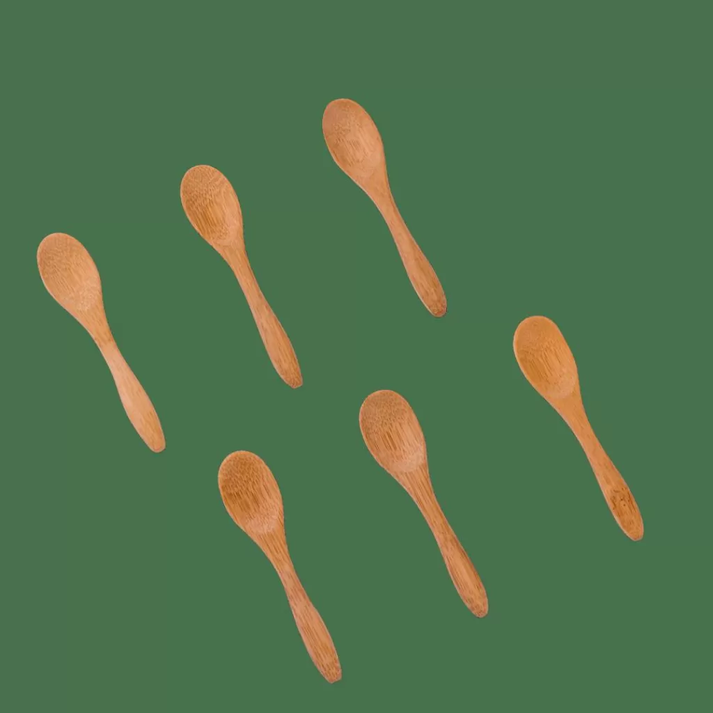 Sale BAMBOO Cucharillas Juego De 6 Natural Juegos