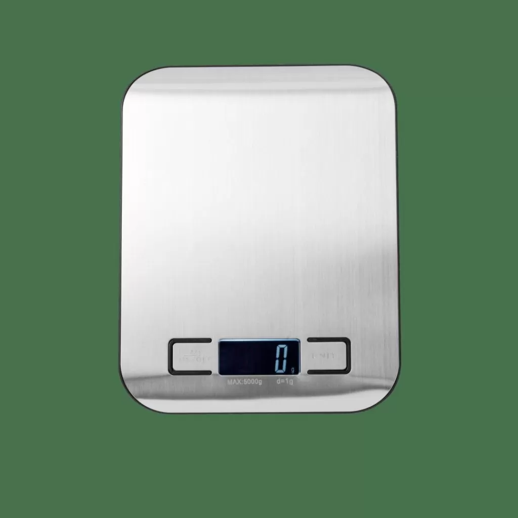 Clearance BASIC Balanza Cocina Digital Metal, Plateado Instrumentos De Cocina