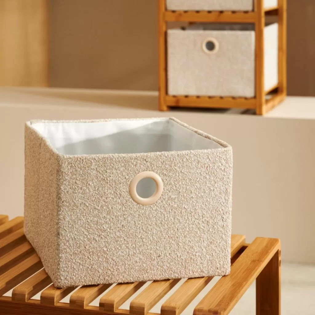 Clearance BASIC BOUCLE Cesta De Almacenaje Off White/sand Cestas De Almacenaje