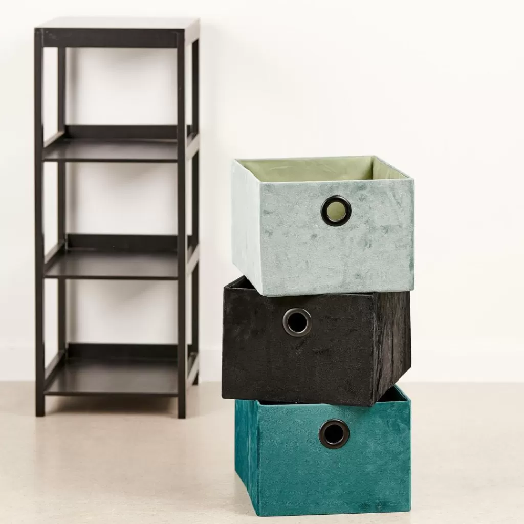 Outlet BASIC Cesta Plegable Petrol Cestas De Cajonera