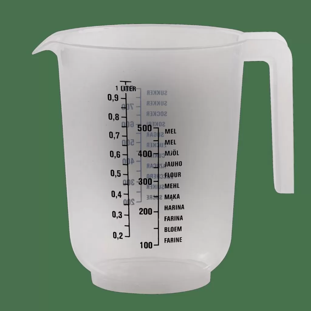 Outlet BASIC Vaso Graduado 1L Transparente Instrumentos De Cocina