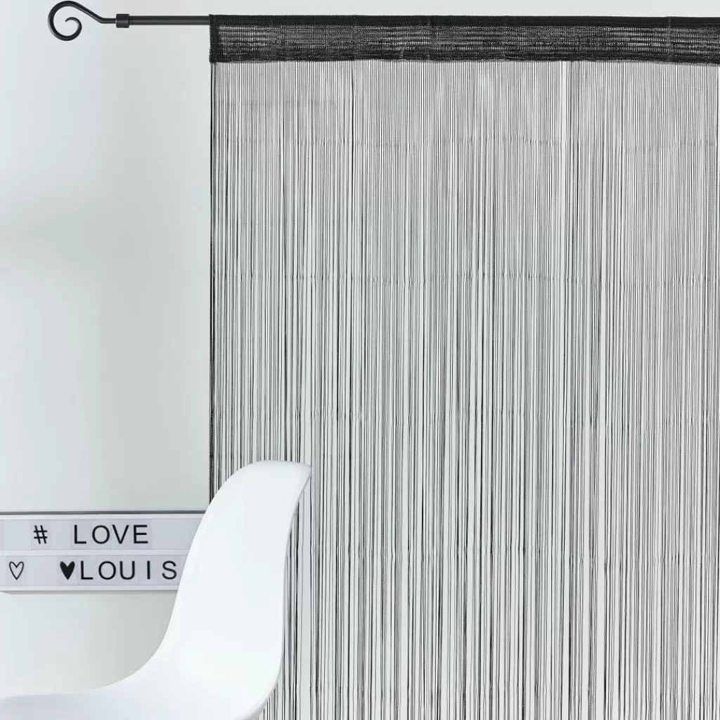 Clearance BLACK Cortina De Flecos Negro Halloween | Cortinas