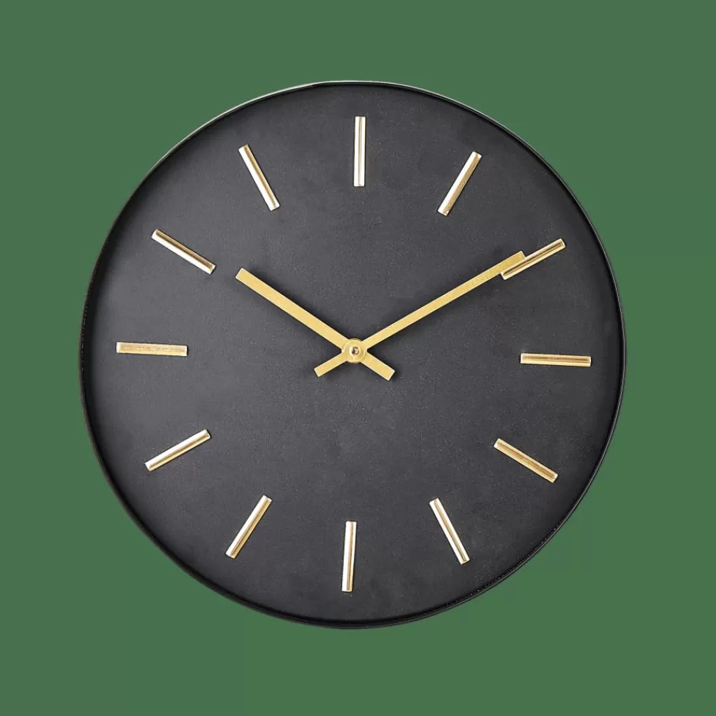 Sale BLACK Reloj De Pared Negro Campanas