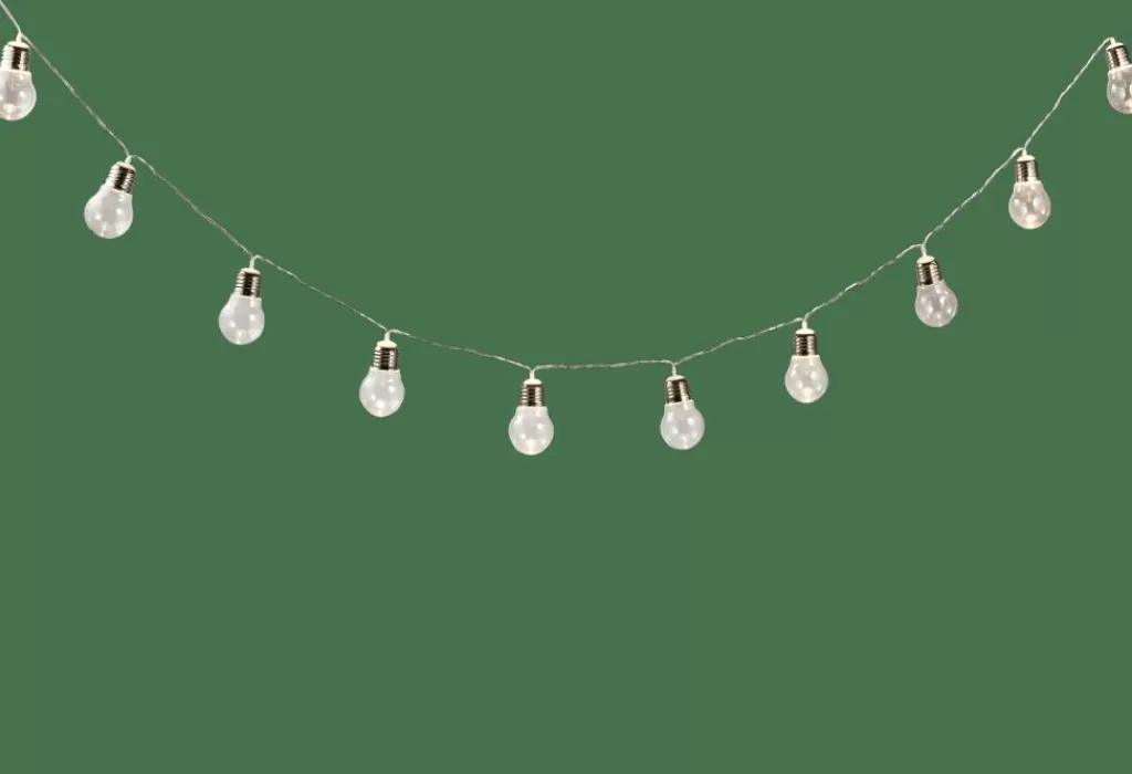 Sale BULB Guirnalda Solar 10 Leds Transparente Iluminación Exterior