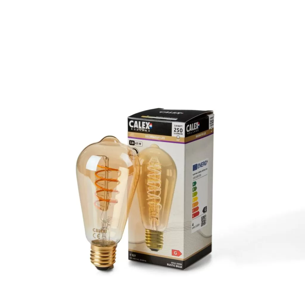 Cheap CALEX Bombilla De Filamento E27 Dorado Lámparas Led
