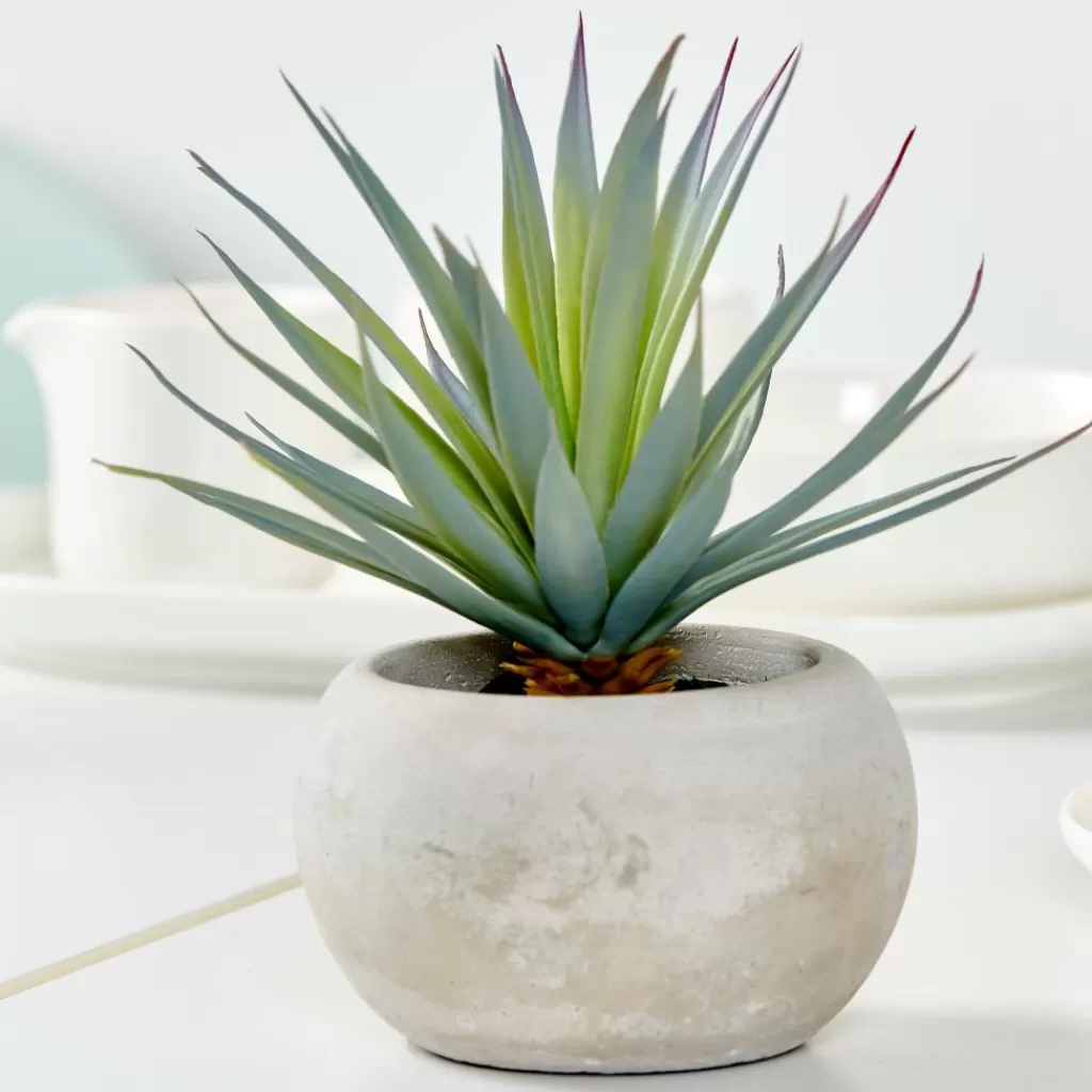 Cheap CEMENT Planta Artificial Gris Plantas Artificiales