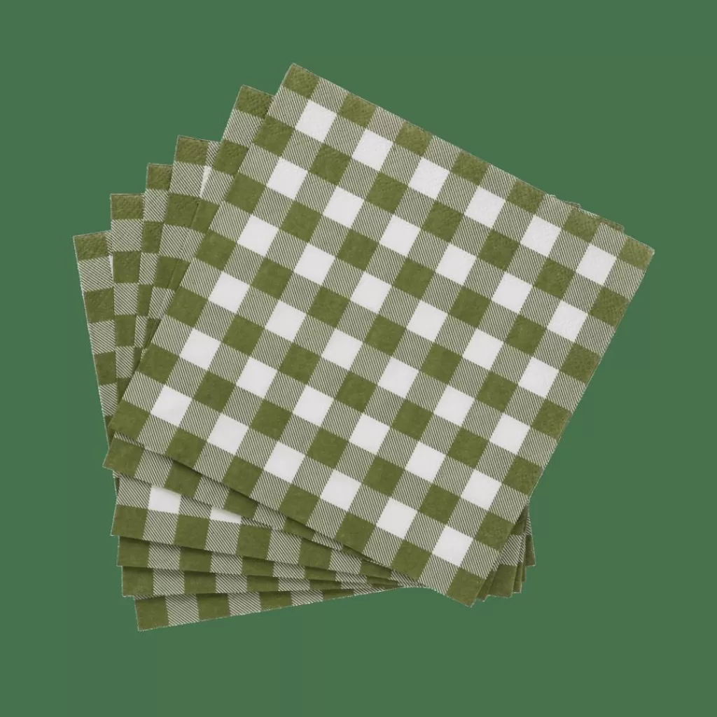 Outlet CHECK GREEN Paquete De 20 Servilletas Verde Servilletas