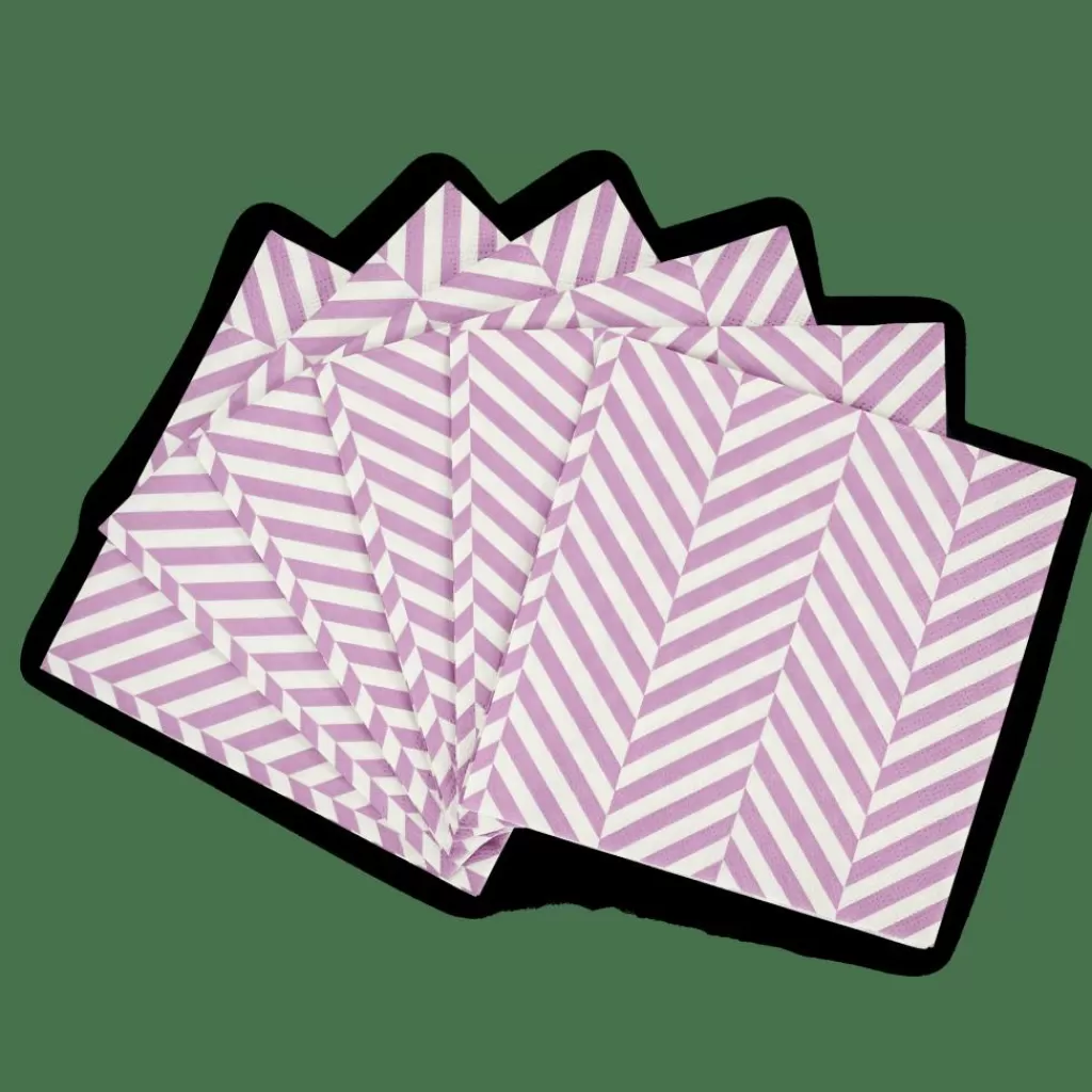 Sale CHEVRON 20 Servilletas Morado Servilletas