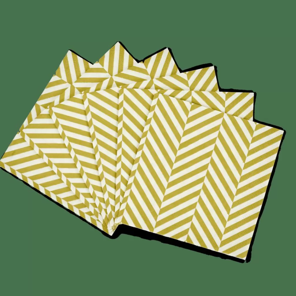Fashion CHEVRON 20 Servilletas Verde Servilletas