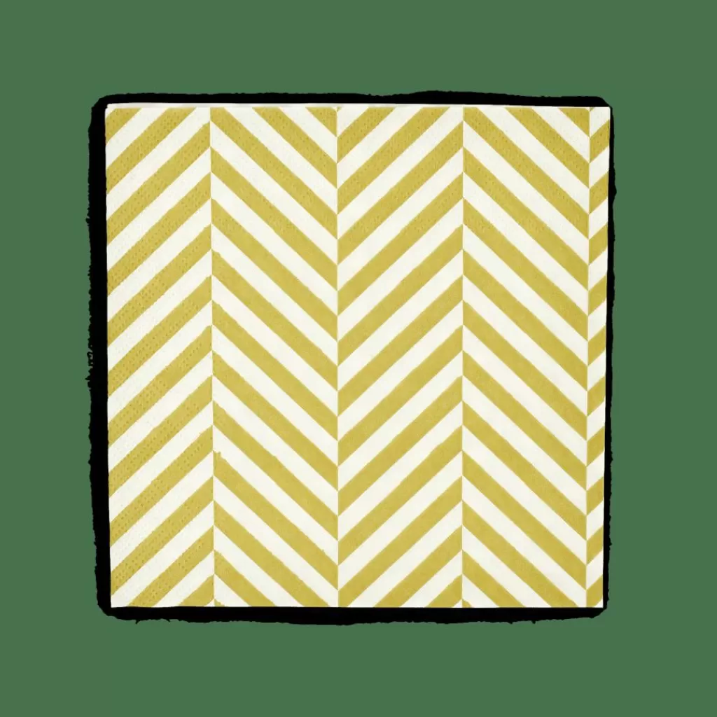 Fashion CHEVRON 20 Servilletas Verde Servilletas