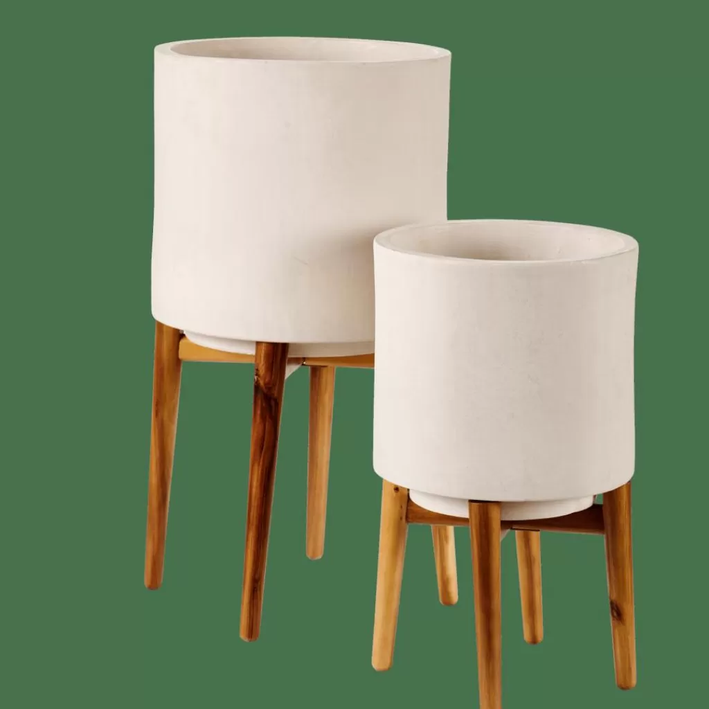Fashion CHIARO Macetero Blanco Soportes Para Plantas