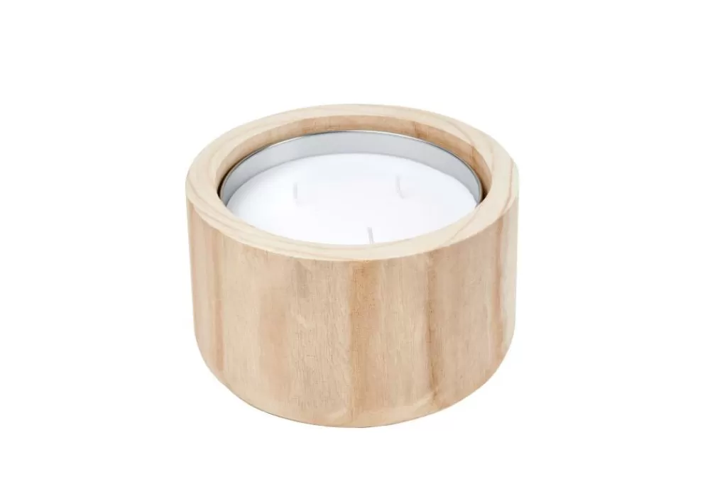 New CITRONELLA WOOD Vela De Jardín Blanco Velas Para Exterior