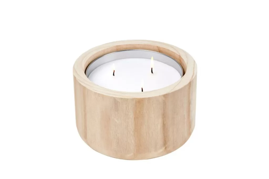New CITRONELLA WOOD Vela De Jardín Blanco Velas Para Exterior