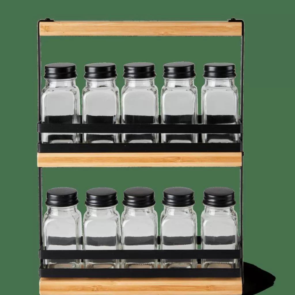 Shop COMPACT Especiero Negro Tarros De Hierbas