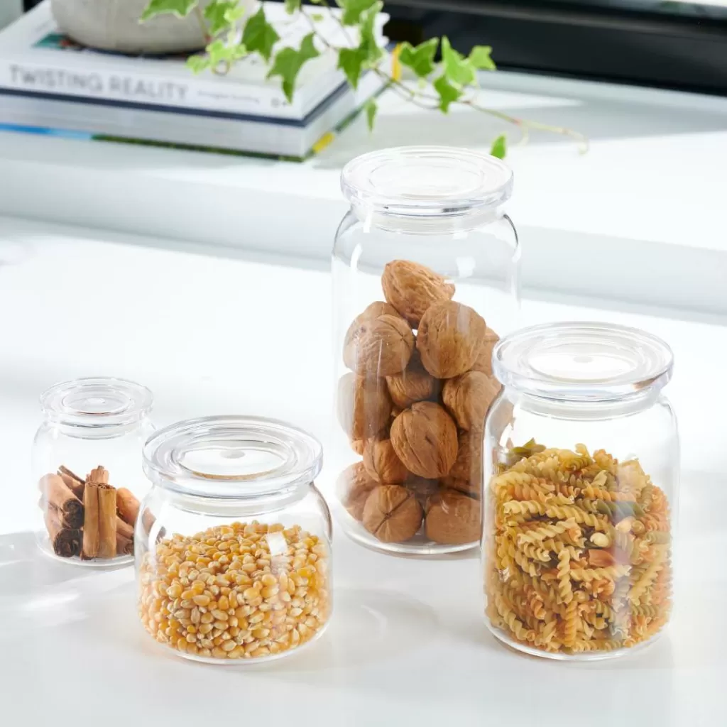Cheap CRYSTAL Tarro De Cocina Con Tapa Transparente Tarros