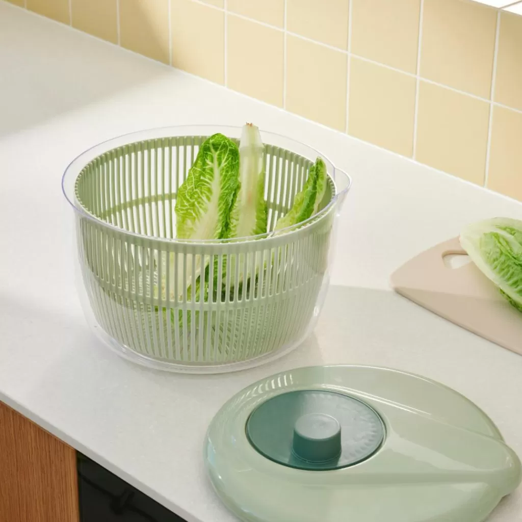 Fashion CUISINO Escurridor De Lechugas Verde, Menta Instrumentos De Cocina
