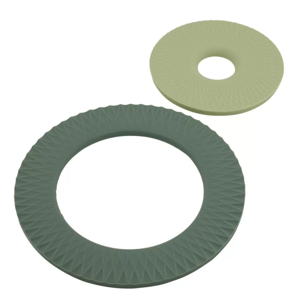 Clearance CUISINO Salvamanteles Juego De 2 2 Colores Menta, Verde Oscuro Salvamanteles