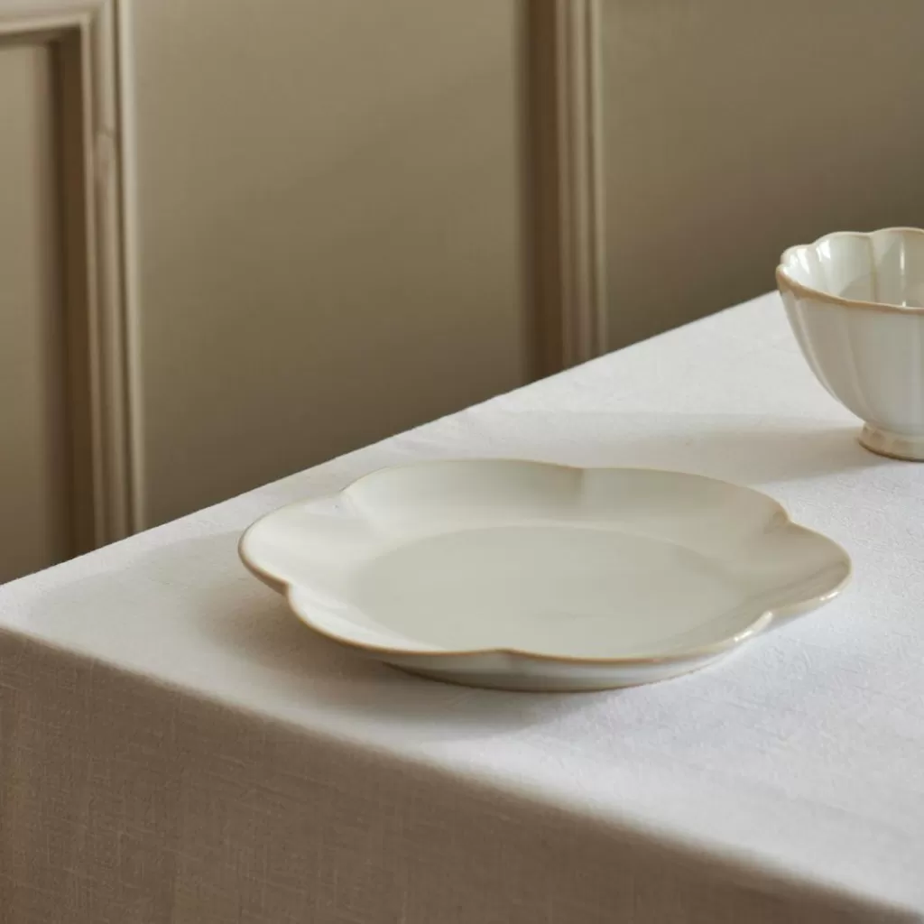 Best Sale DAHLIA FLOWER Plato Blanco Platos