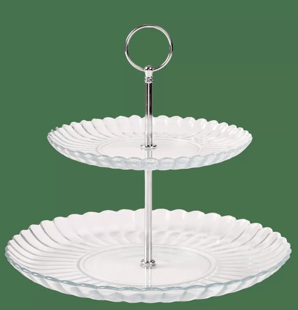 Shop DAHLITA Bandeja De 2 Pisos Transparente Fuentes Para Servir