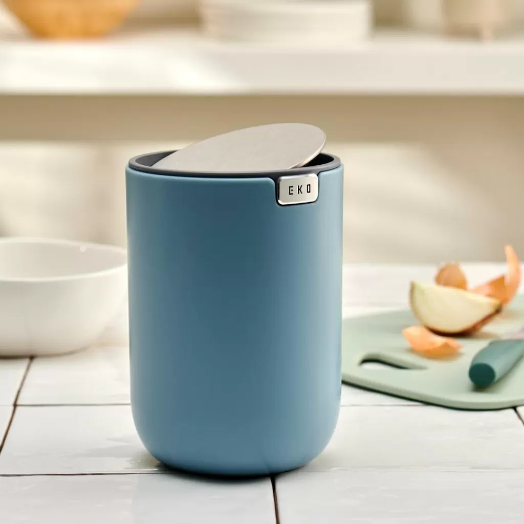 New EKO Mini Cubo De Basura 1,5L Azul Cubos De Basura