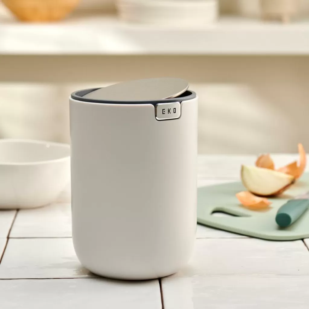 Discount EKO Mini Cubo De Basura 1,5L Blanco Cubos De Basura