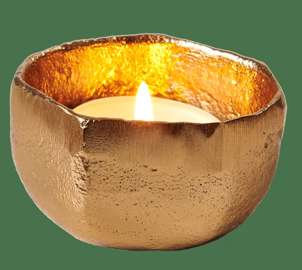 Hot ERBA Soporte Para Vela Pequeña Dorado Soprortes Para Velitas