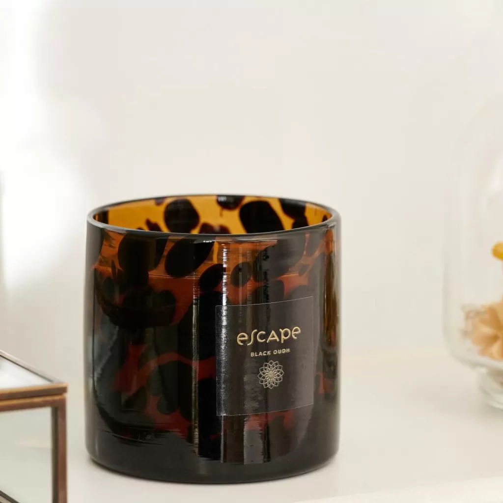 Cheap ESCAPE BLACK OUDH Vela Perfumada En Vaso Negro, Marrón, Multicolor Velas Perfumadas | Velas