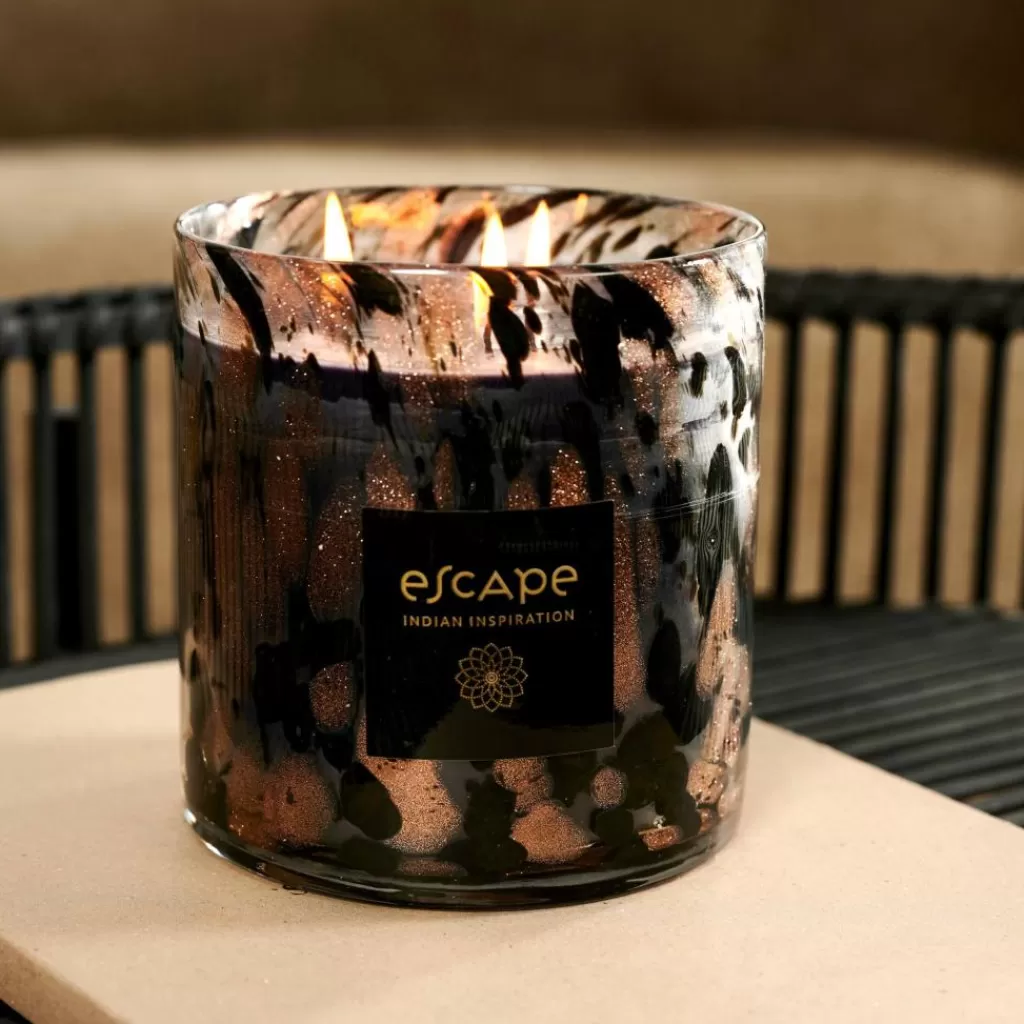Best ESCAPE INDIAN INSPIRATION Vela Perfumada XL Negro, Cobrizo, Multicolor Velas Perfumadas | Velas