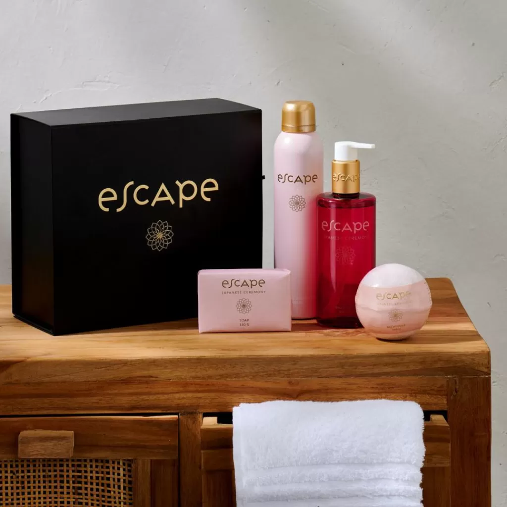 Best ESCAPE JAPANESE CEREMONY Espuma De Ducha En Botella Rosa Rojo Tratamiento Corporal