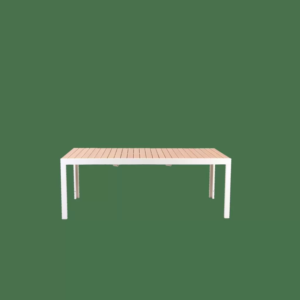 Sale ETHAN Mesa Extensible Blanco, Natural Mesas De Jardín