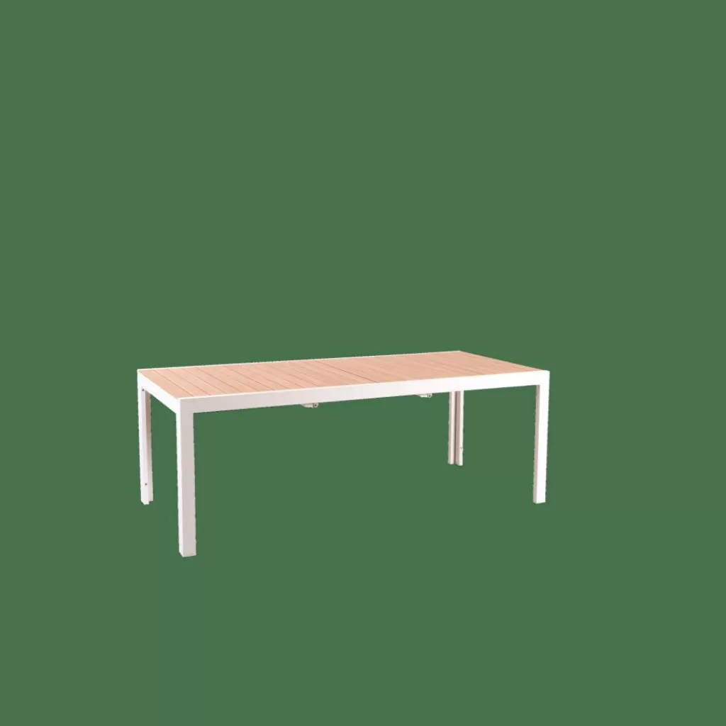 Sale ETHAN Mesa Extensible Blanco, Natural Mesas De Jardín