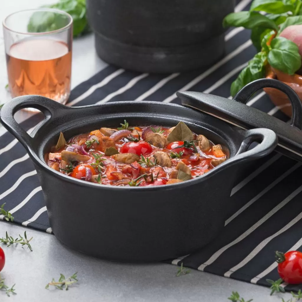 Best FERO Cazuela Para Horno Con Tapa 80 CL Negro Fuentes De Horno