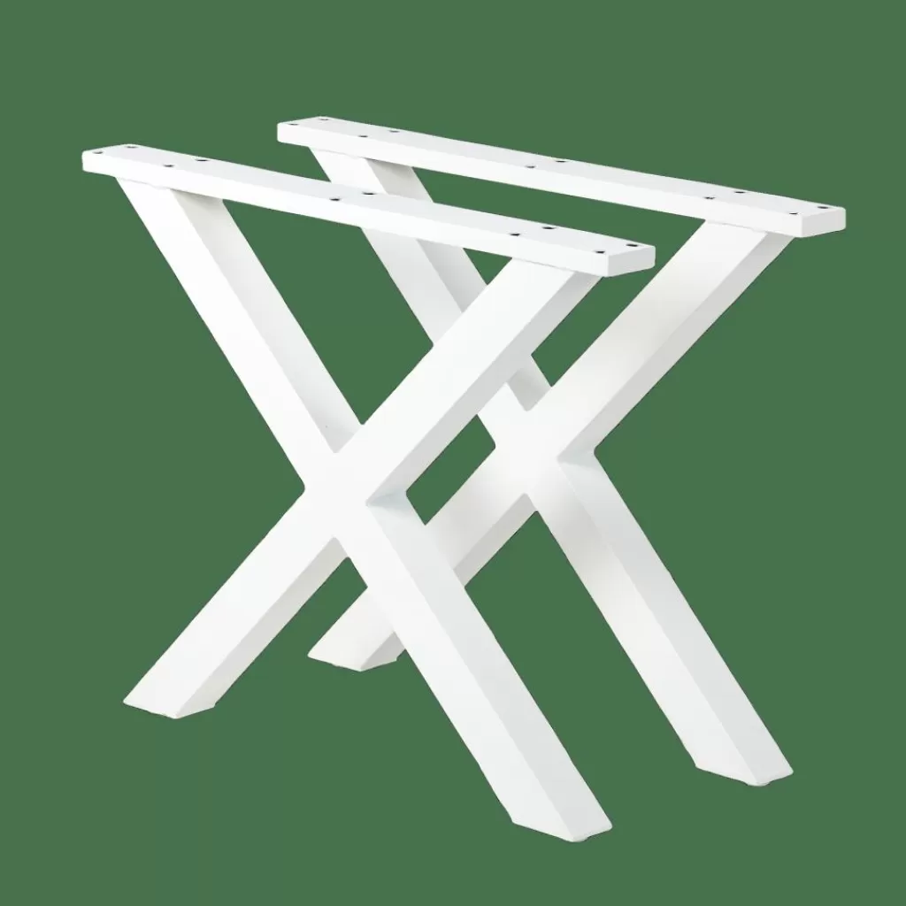 Shop FORMAX Mesa De Jardín Con Patas En X Natural/blanco Mesas De Jardín