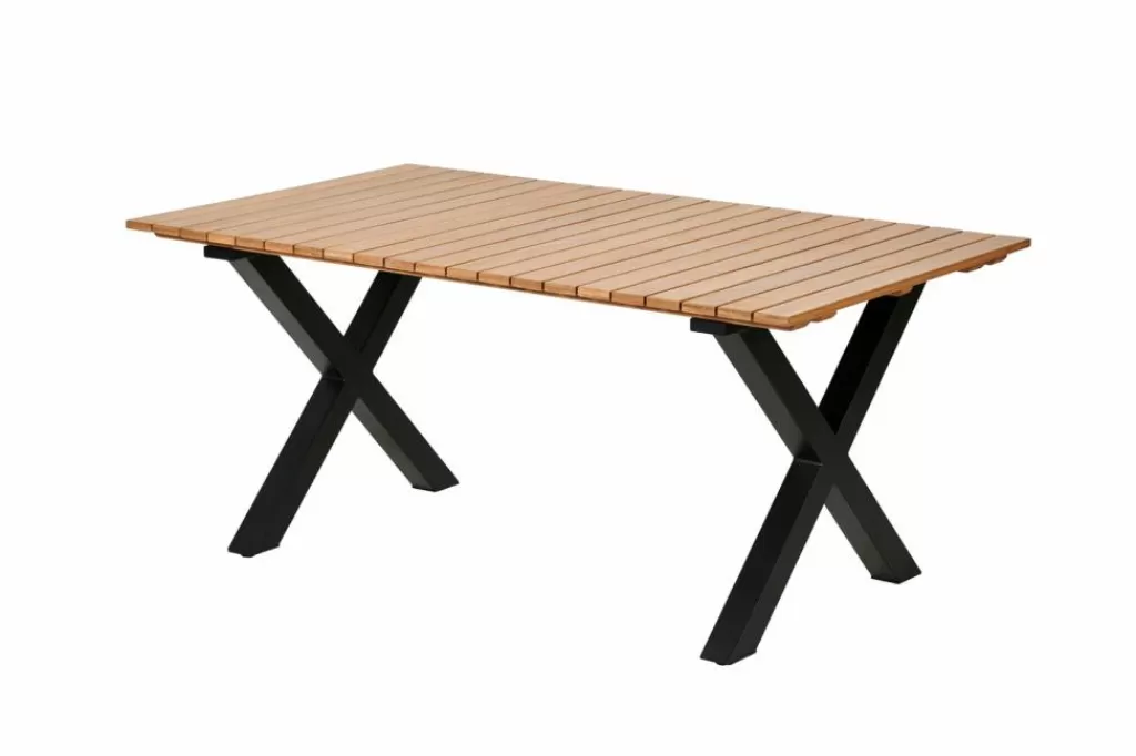 Online FORMAX Mesa De Jardín Con Patas En X Natural/negro Mesas De Jardín