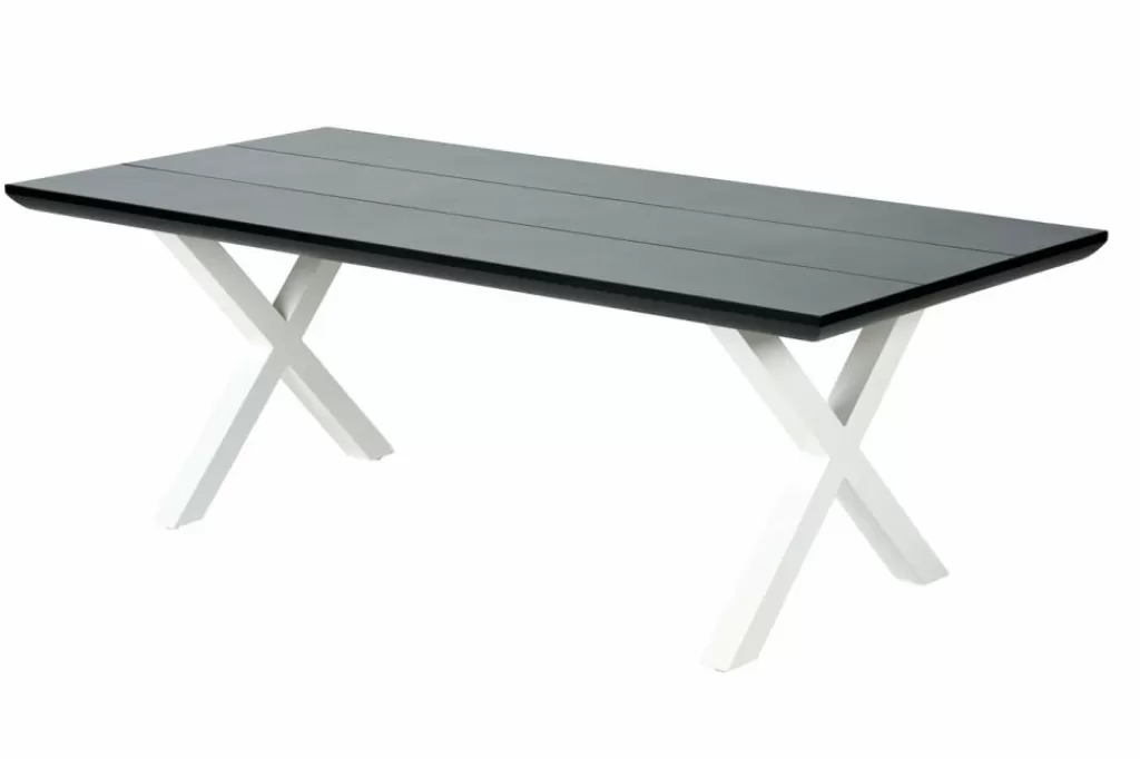 Best Sale FORMAX Mesa De Jardín Con Patas En X Negro/blanco Mesas De Jardín