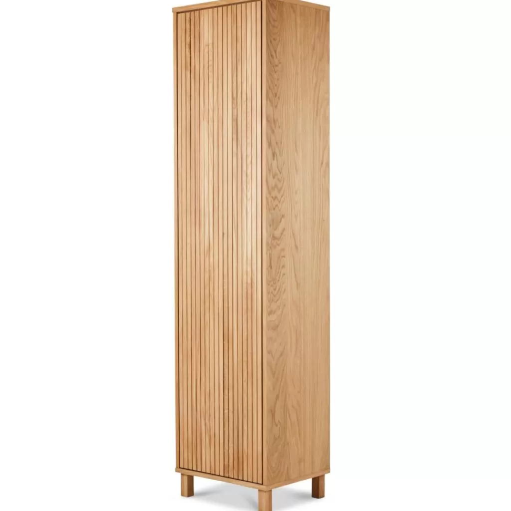 New FRASER Armario De Columna Natural Cajoneras