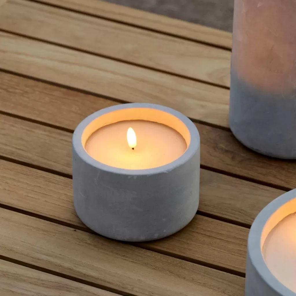 Clearance FUEGO Vela Led Solar Gris Claro Velas Led | Iluminación Exterior