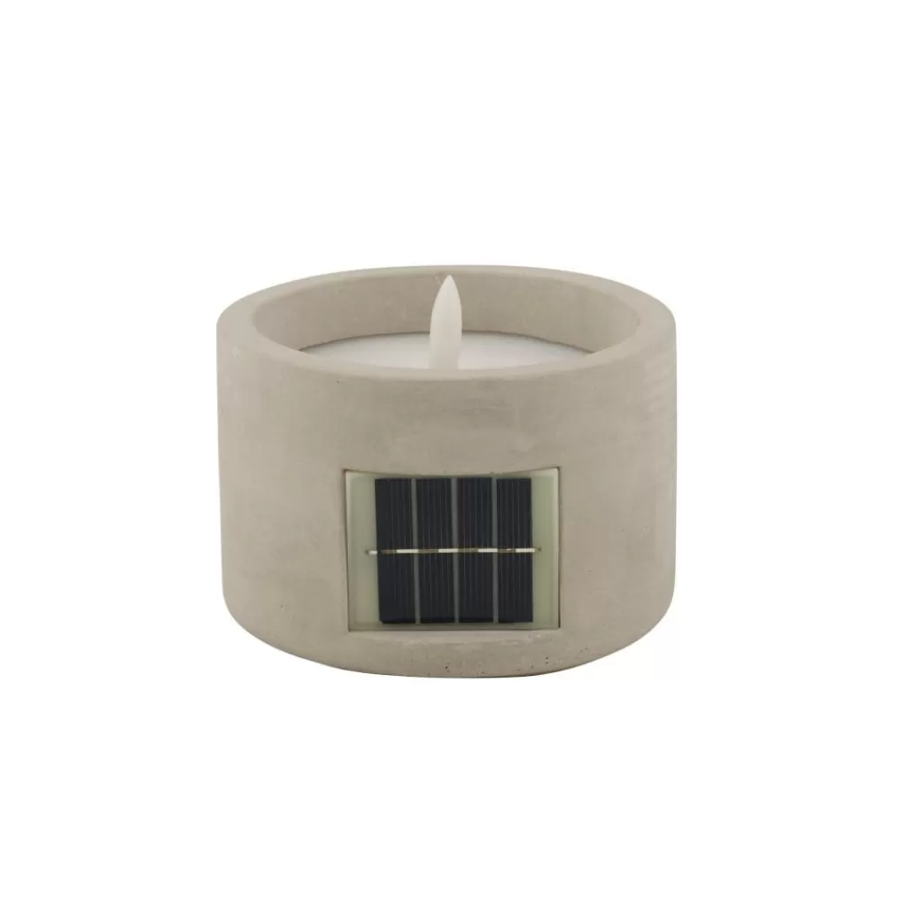Clearance FUEGO Vela Led Solar Gris Claro Velas Led | Iluminación Exterior